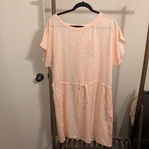 Elegant Peachy Pink Women's Midi Dress